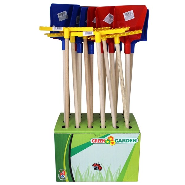 KIDS WOODEN SPADE / RAKE A15/4200