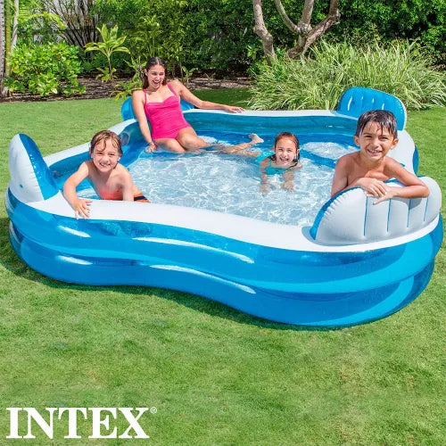 Intex Swim Centre Square Family Inflatable Lounge Pool