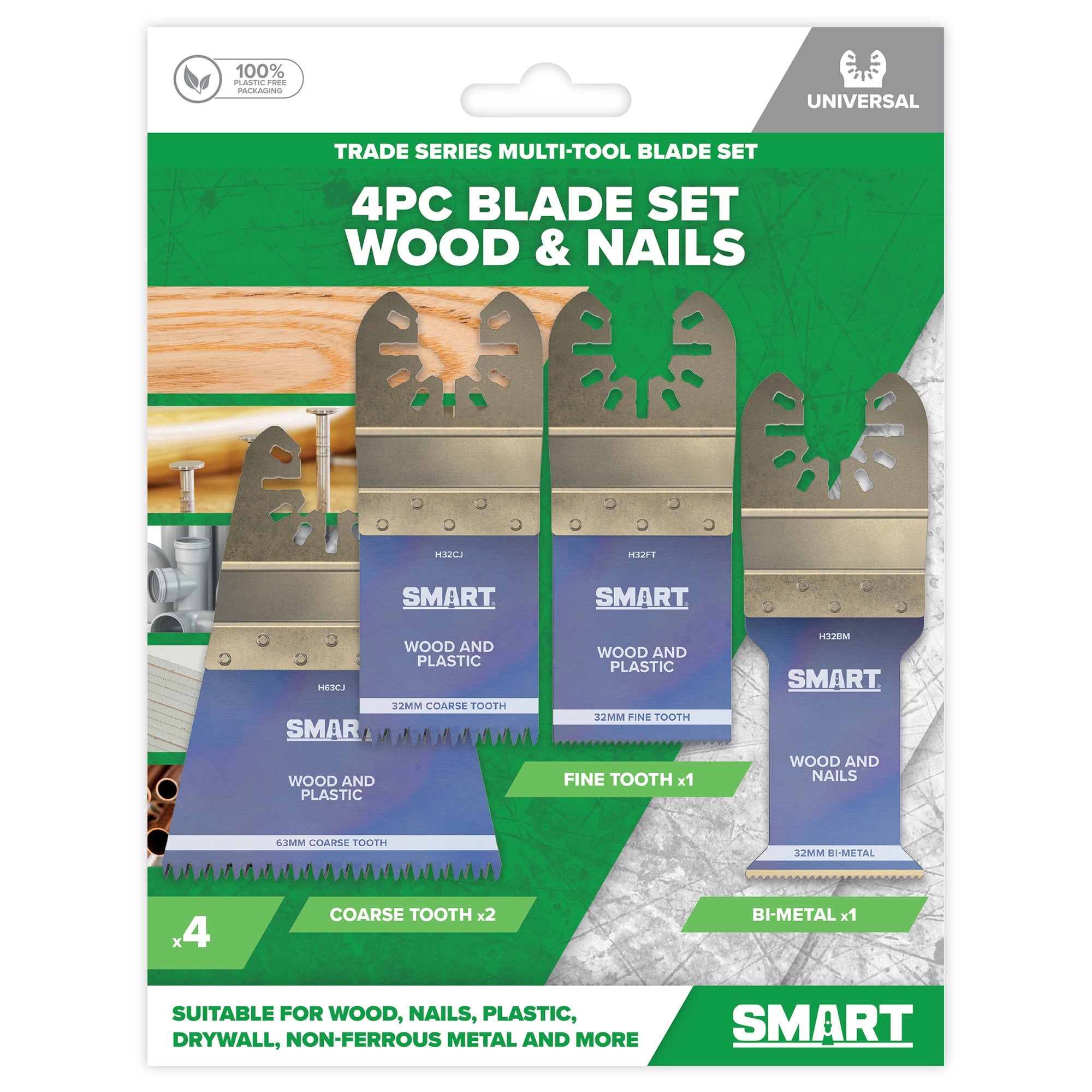 Universal 4 Piece multi tool Blade Set
