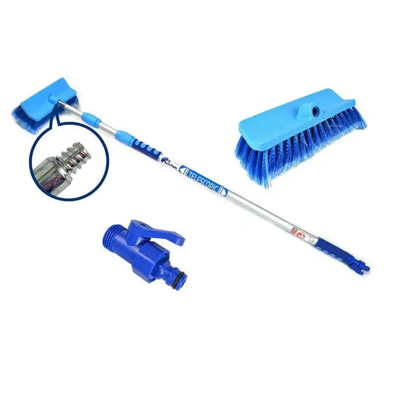 Red Star Heavy Duty 2m Extendable Car Wash Brush With A Stop Tap