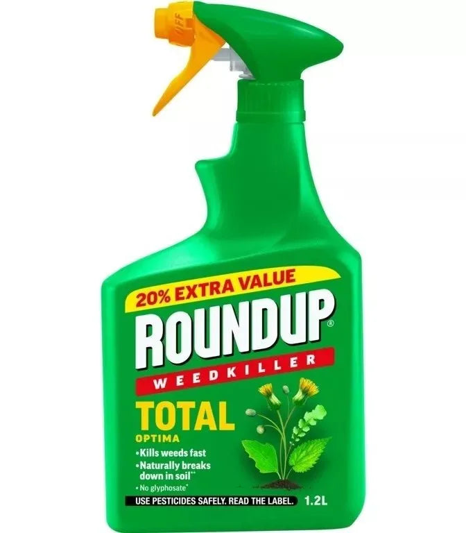 Roundup Total Optima Weedkiller Spray 1 Litre + 20% 4106387
