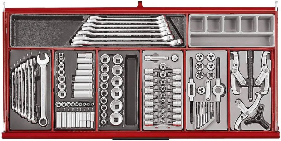Teng TKW37R663T  37" PRO35™ roller cabinet tool kit 663 pieces red