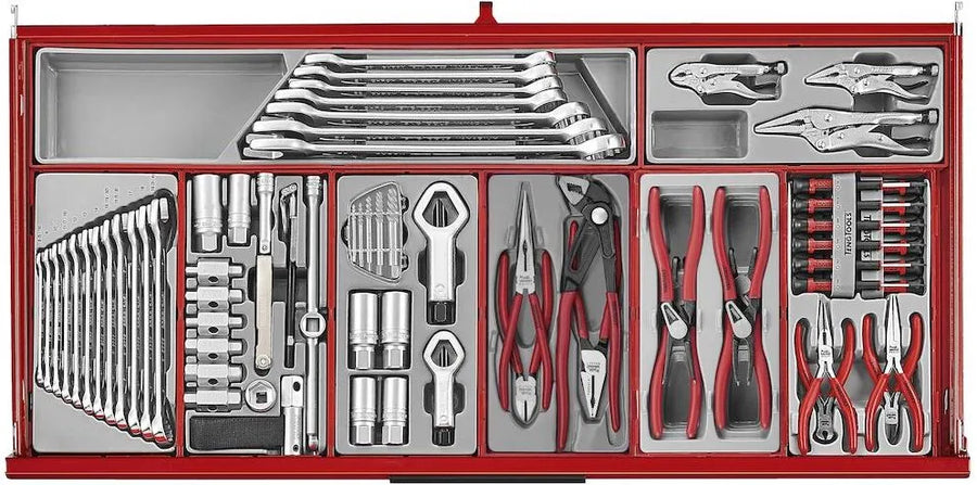 Teng TKW37R663T  37" PRO35™ roller cabinet tool kit 663 pieces red