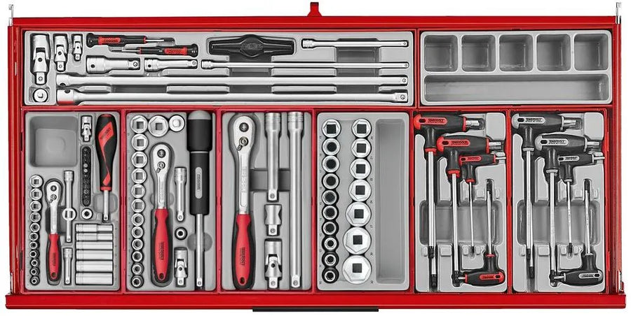 Teng TKW37R663T  37" PRO35™ roller cabinet tool kit 663 pieces red
