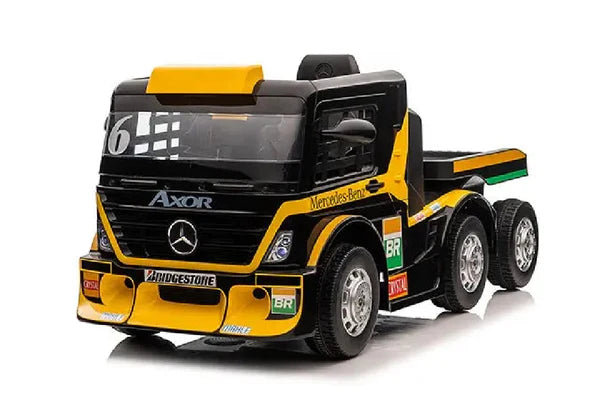 Licensed Mercedes Benz Race Lorry with Trailer Kids Ride On