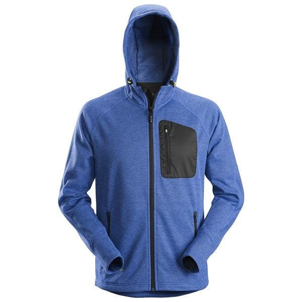 Snickers 8041 FlexiWork Fleece Hoodie (5604 True Blue/Black) Monaghan Hire