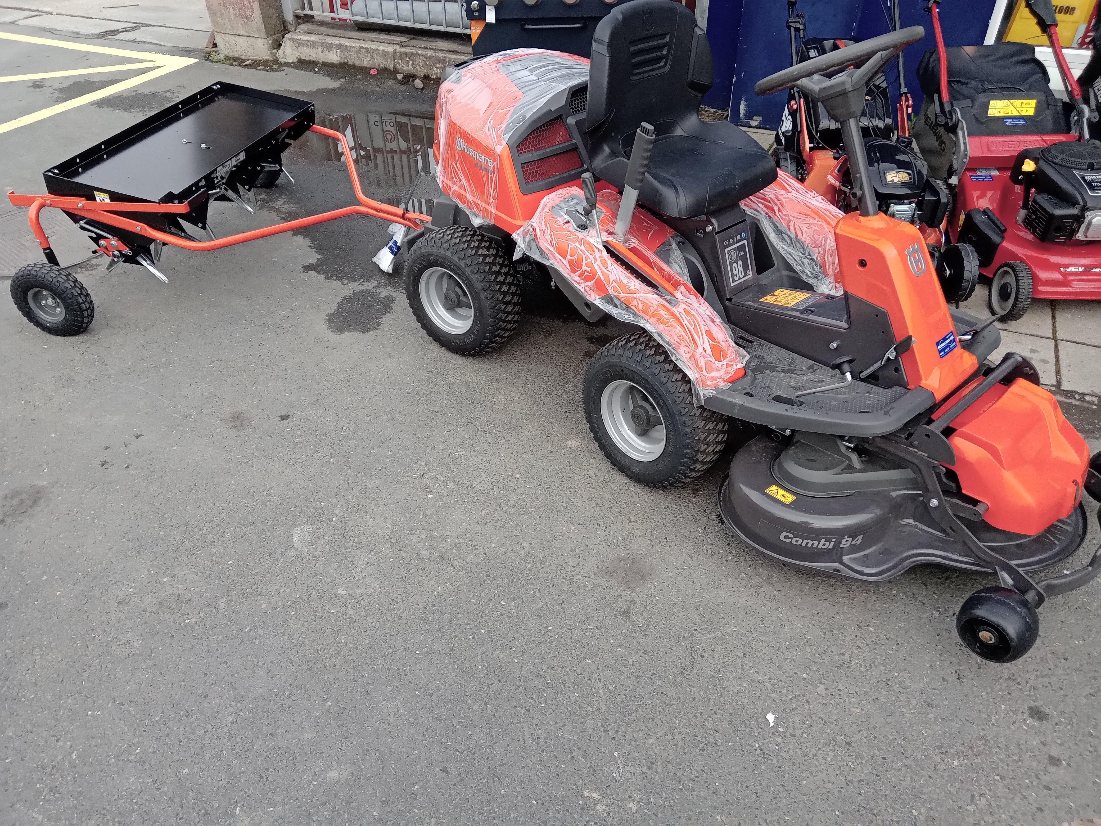 Husqvarna Aerator with Trailer Attachment Husqvarna