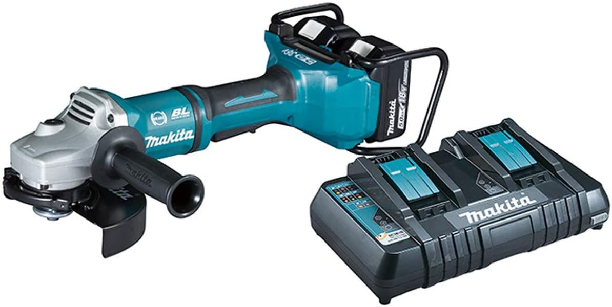 Makita DGA700PT2 Twin 18v 2x5.0Ah LXT BL 180mm Angle Grinder Kit Makita