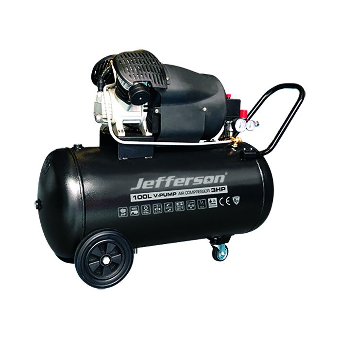 Jefferson 100 Litre 3HP 10 Bar V Pump Compressor (230V) Monaghan Hire