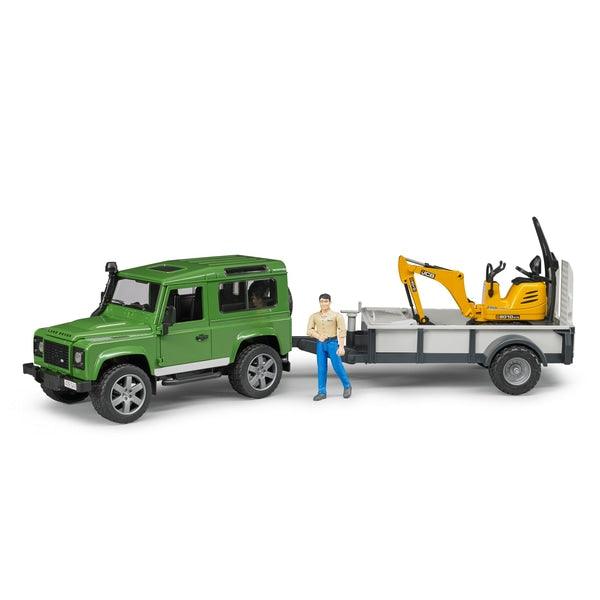 Bruder LAND ROVER DEFENDER TRAILER, JCB MICRO EXCAV. & WORKER Monaghan Hire