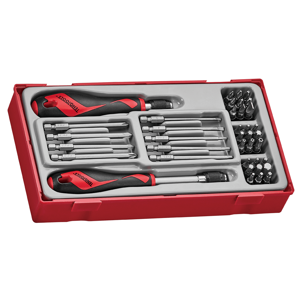 TengTools TTMDQ38 BITS SET WITH TWO QUICK CHUCK DRIVERS 38 PCS Monaghan Hire