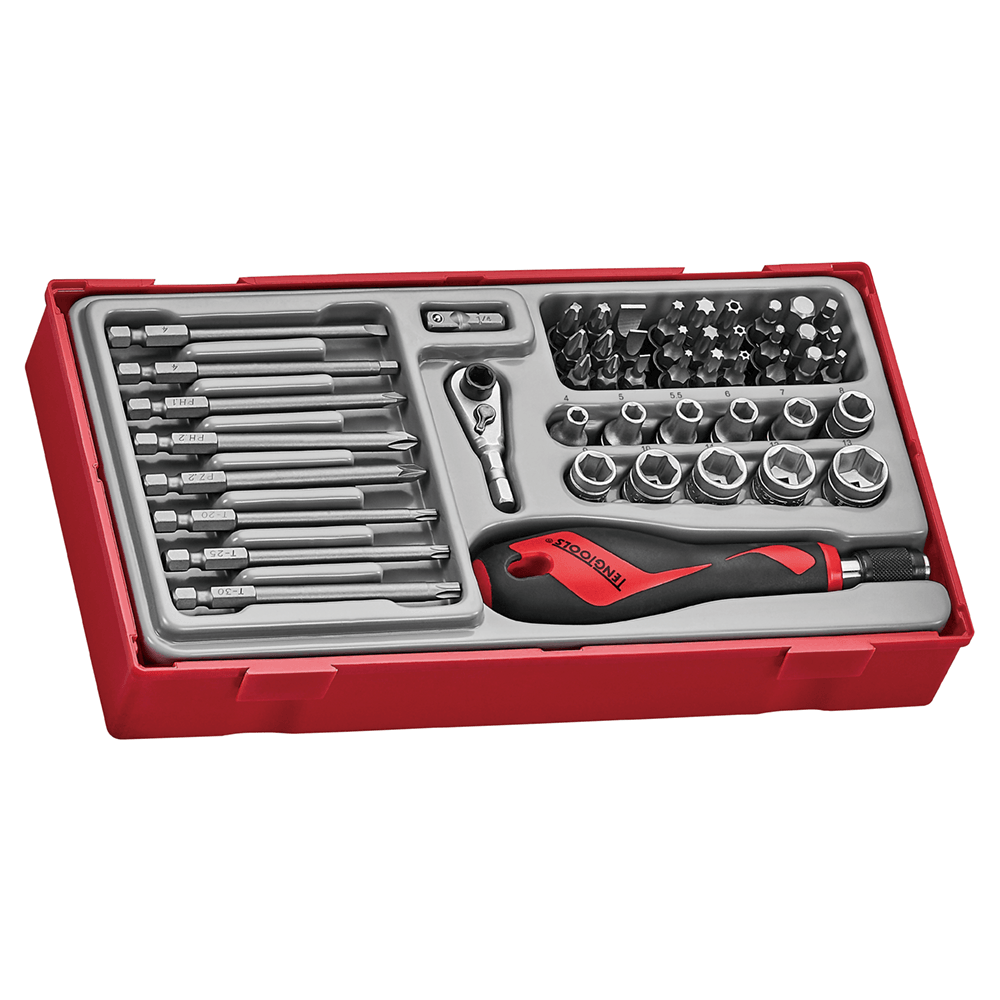 TengTools BITS SET WITH QUICK CHUCK DRIVER 49 PCS TTMDQ49 Monaghan Hire