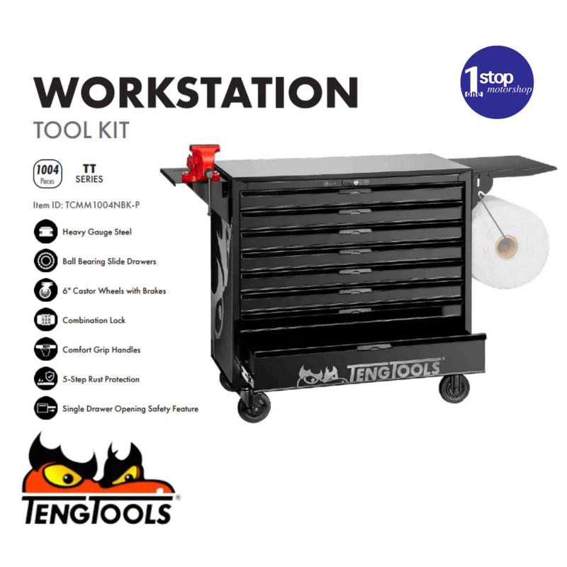 Teng Tools 1004 Pc Work Station Black TCMM1004NBK-1